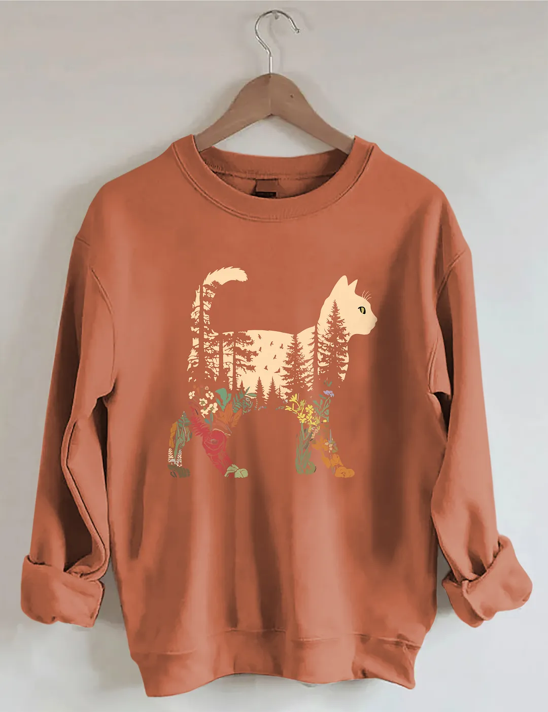 Boho Cat Plants Sweatshirt