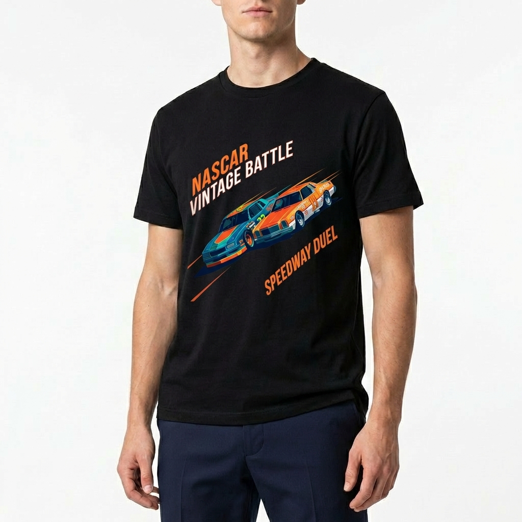  Men's American Racing-themed Casual Printed Short-Sleeved T-shirt Avantcool
