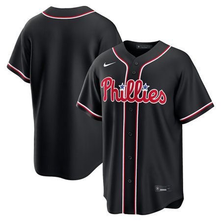 Men's Philadelphia Phillies Nike Fashion Replica Black Out Jersey