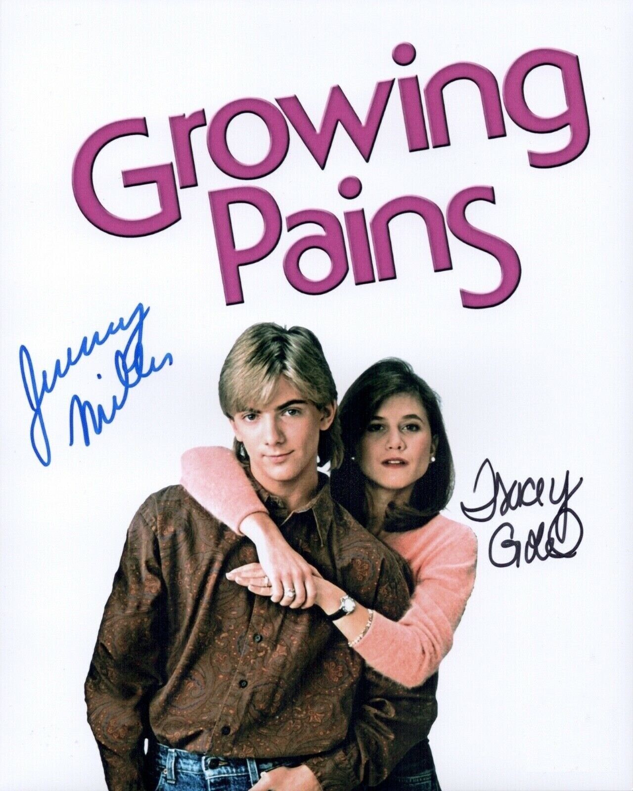 Tracey Gold / Jeremy Miller Autographed Signed 8x10 Photo Poster painting (Growing Pains REPRINT