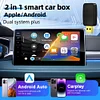 Wireless Carplay Android Auto Adapter Smart AI Box Plug and Play Voice Assistant