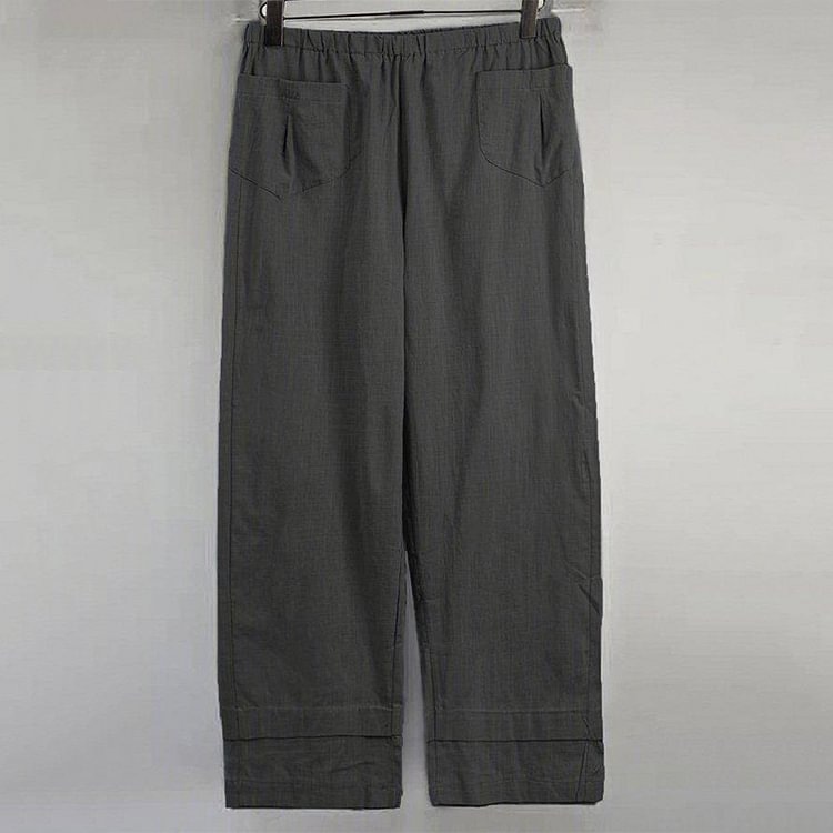 Comstylish Casual Daily Solid With Pockets Pants