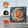 (25x25cm)DIY Sun Moon Framed Handmade Pearl Painting Art Craft Kit Living Home Decor