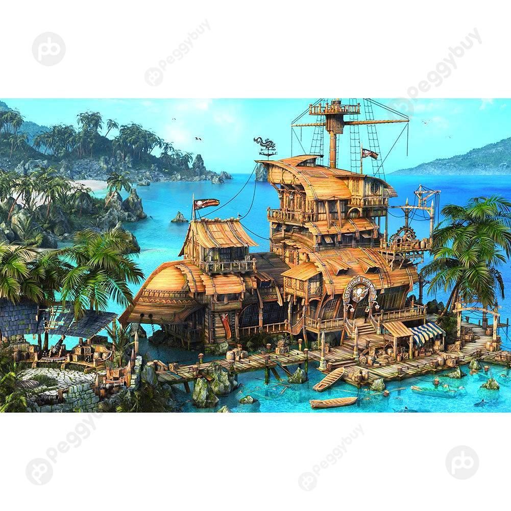

1000pcs DIY Pirate Home Jigsaw Puzzle Children Adults Assembling Picture, 501 Original