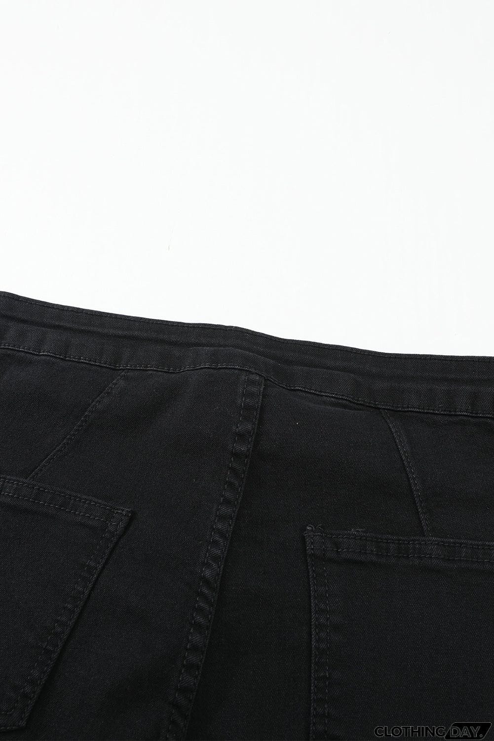 High Waist Pockets Bell Jeans