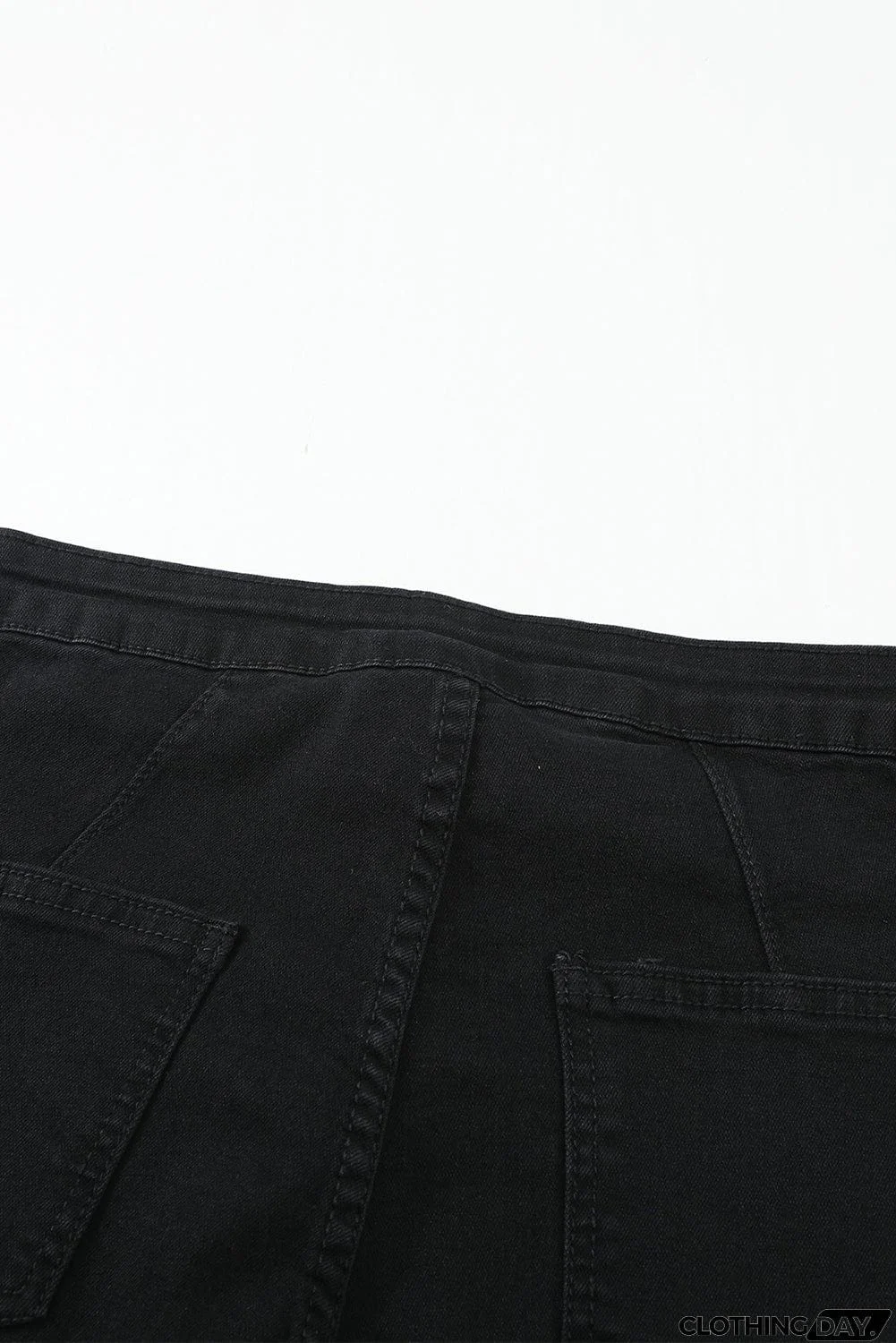 High Waist Pockets Bell Jeans