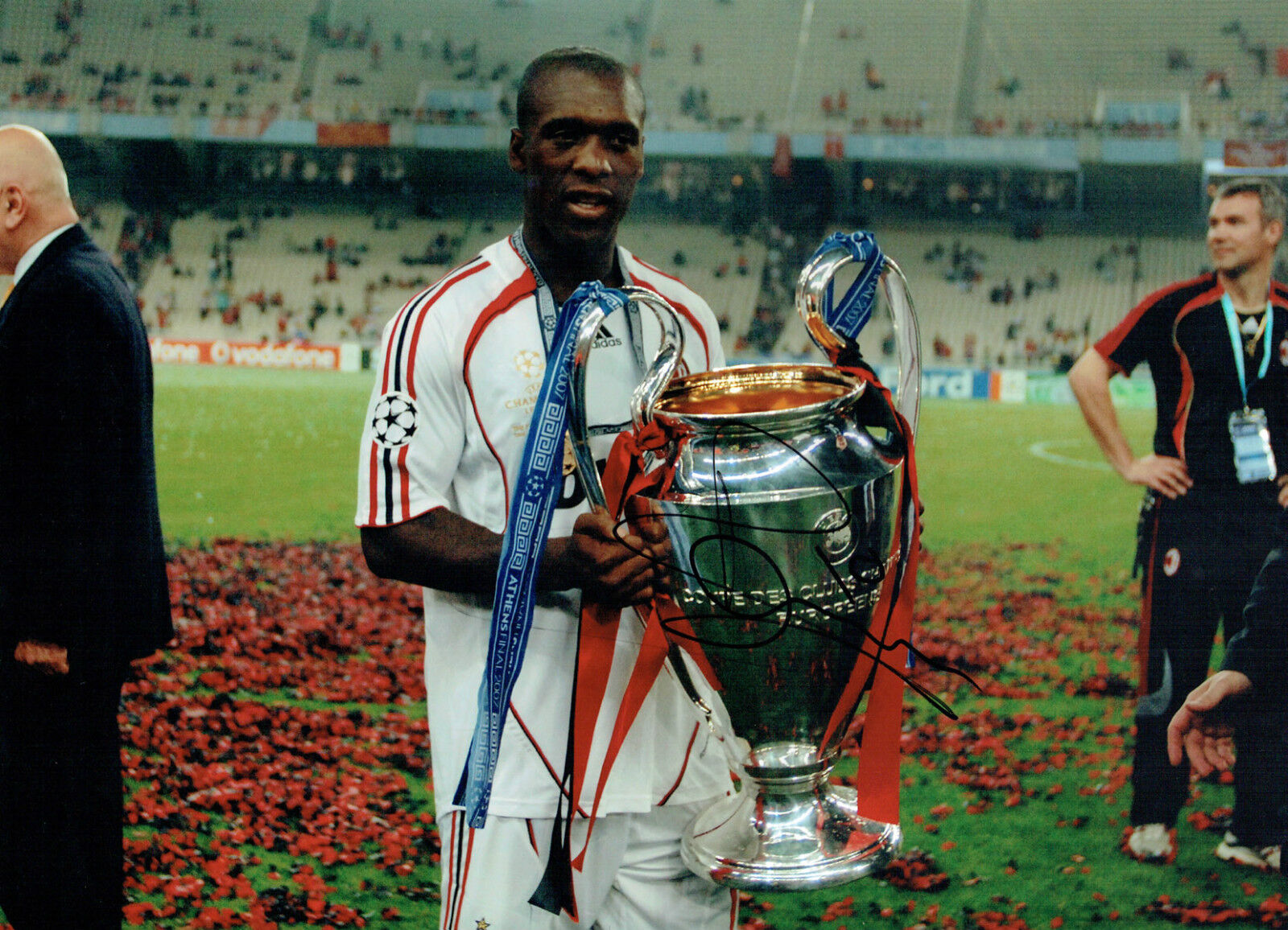 Clarence SEEDORF Signed Autograph 16x12 Champions League AC Milan Photo Poster painting AFTAL