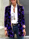 Fashion Double-Sided Printing Lapel Collar Buttoned Stylish Blazers