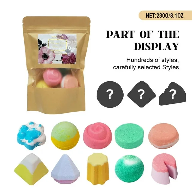 Efloral Organic Bubble Bath Shower Salts Bath Essentials Shower Bubble Steamers Bath Bombs -Bubble Bath Bomb Balls Fizzies for Christmas Valentines Mothers Day Birthday (Small)