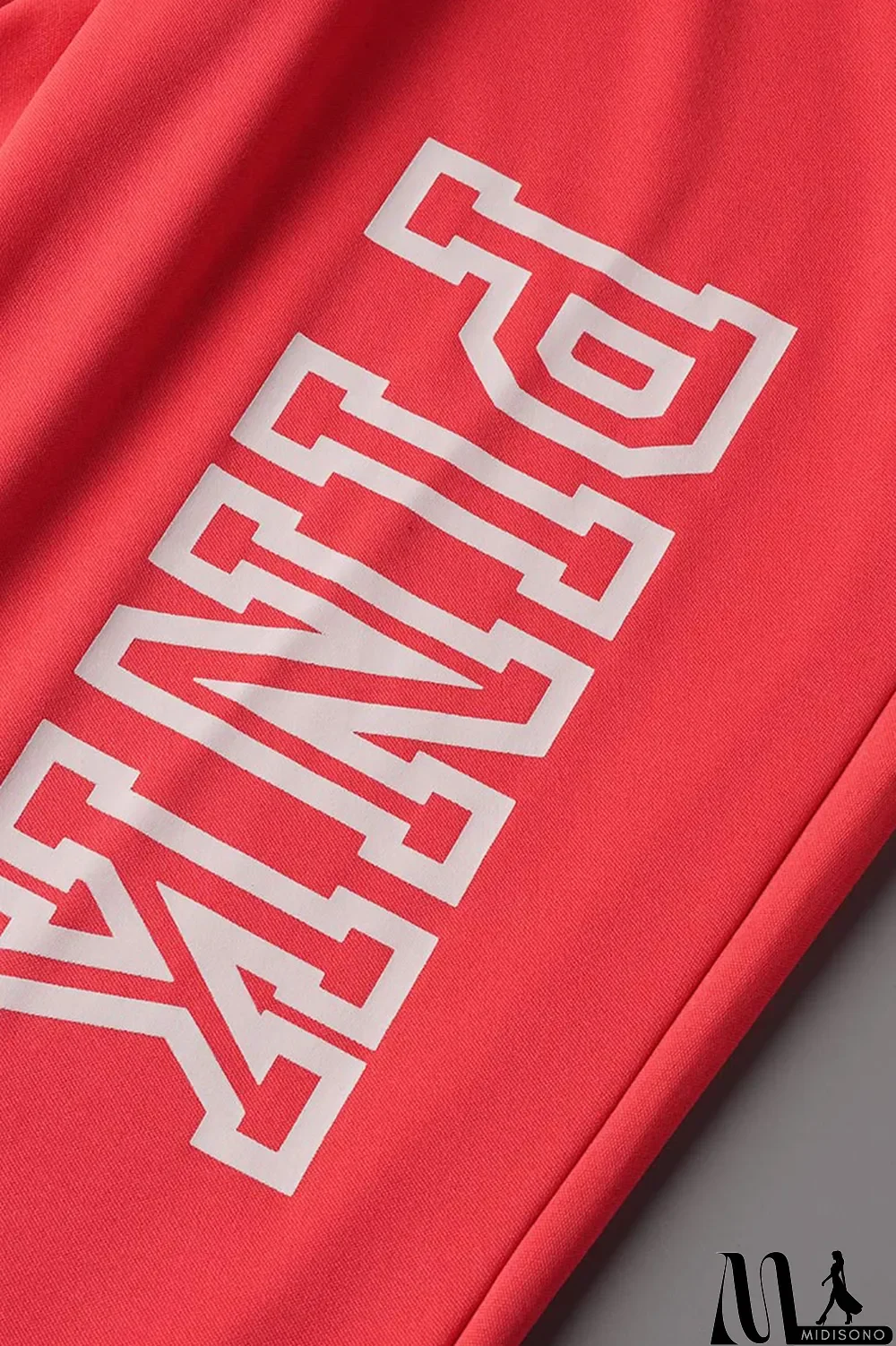 MidiSono - Green Casual Patchwork Letter O Neck Short Sleeve Two Pieces