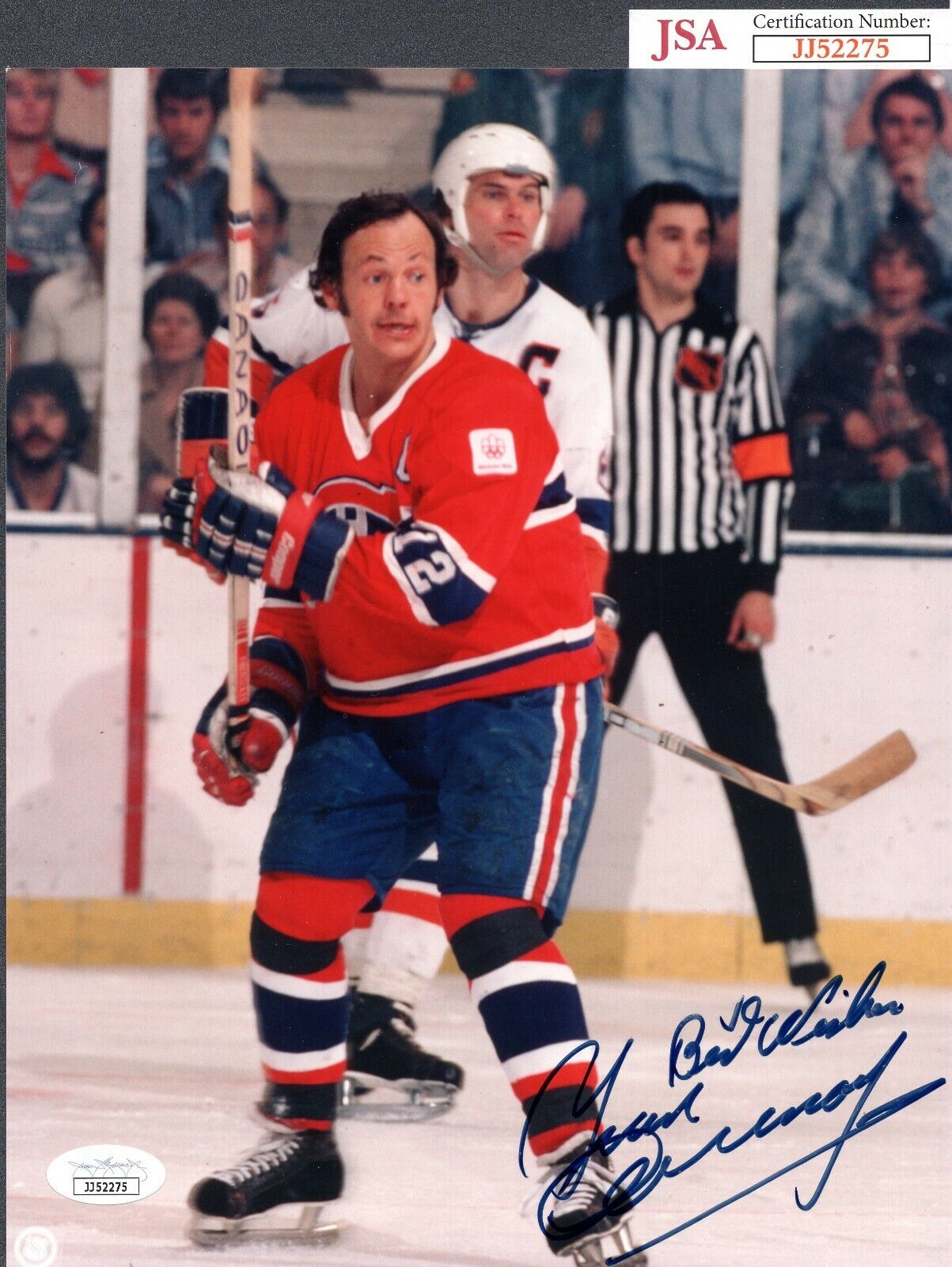 JSA Yvan Cournoyer Autographed Signed INSC 8x10 Photo Poster painting Montreal Canadiens TRB 540