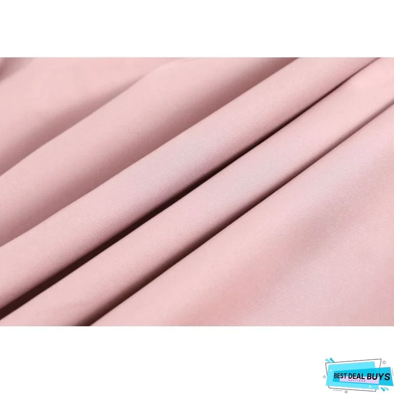 Retro Pink Color-Block Short Baseball Jacket