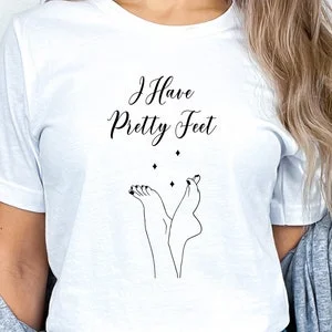 Pornhint Pretty Feet Shirt Foot Fetish T-Shirt Podophilia Unisex Jersey Tee