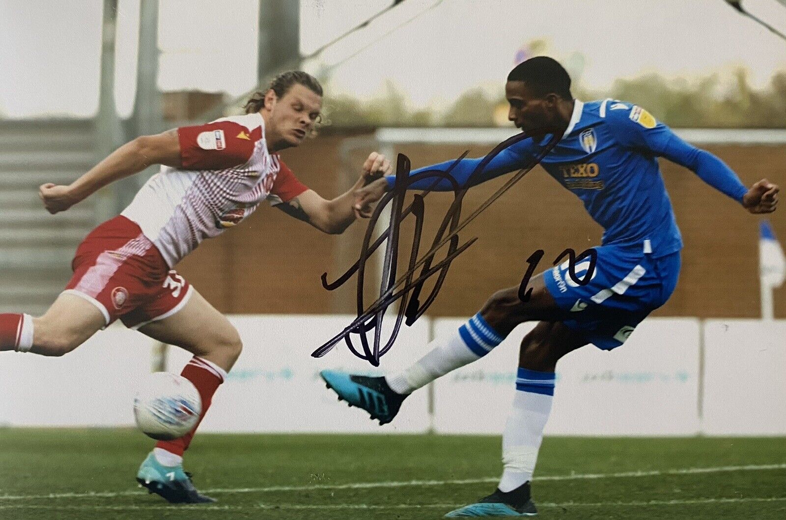 Jevani Brown Genuine Hand Signed Colchester United 6X4 Photo Poster painting 5