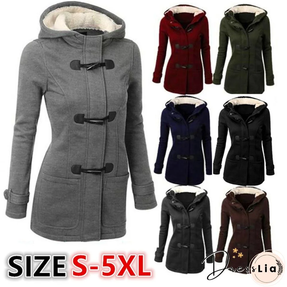 Women Fashion Thin Wool Comfortable Jacket Sweater Blended Classic Sweater Pea Coat Plus Size