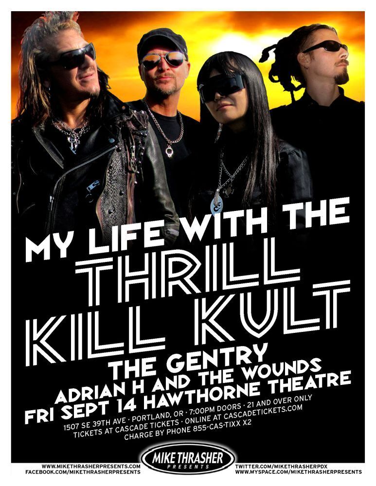 MY LIFE WITH THE THRILL KILL KULT 2012 Gig POSTER Portland Oregon Concert