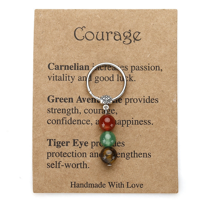 Minimalist Color Block Beaded Beaded Keychain