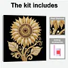 DIY Pearl Painting Sunflower for Home Wall Decor with Frame(30x30cm)