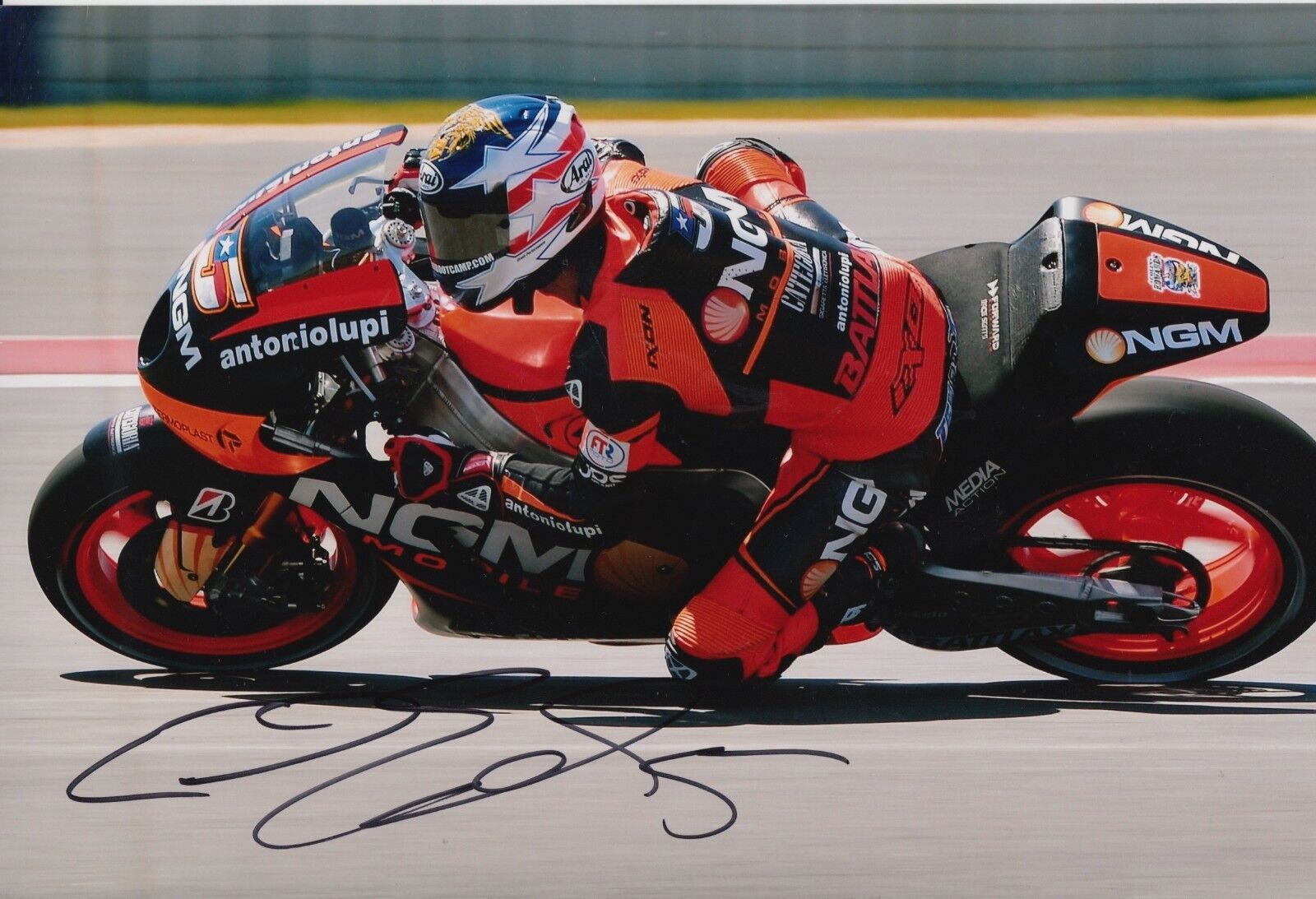 Colin Edwards Hand Signed NGM Mobile Forward Racing 12x8 Photo Poster painting MOTOGP 6.