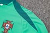 Joyfball 2024/2025 Portugal Half-Pull Training Suit Royal Green Football Shirt