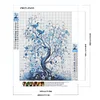 Diamond Painting -DIY Round Drill Blue Flower Tree(40x50cm)