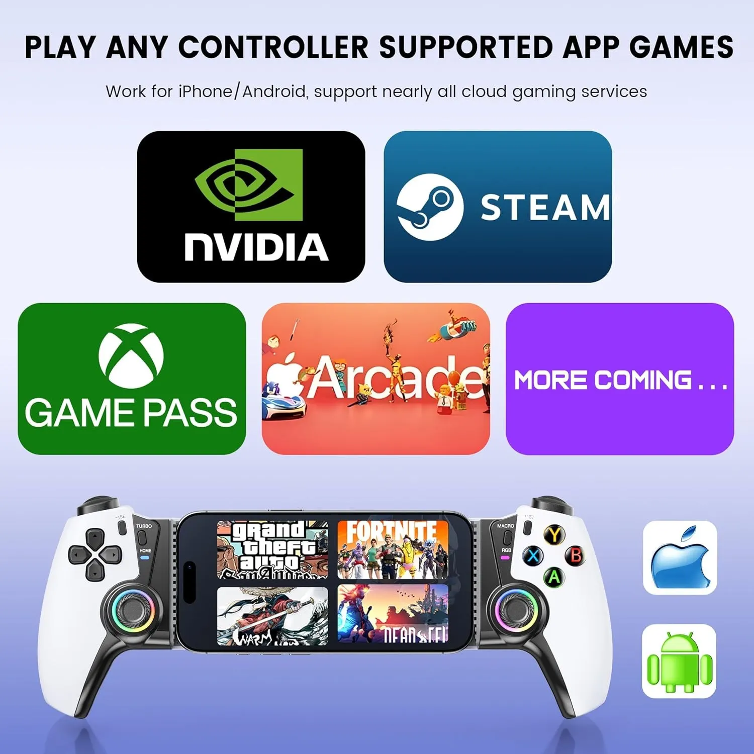 Wireless Mobile Gaming Controller for iOS/Android/Switch/OLED/Switch 2 ...
