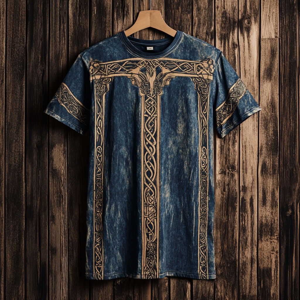 Men's Viking Nordic Celtic Mjolnir Golden Knot 3D Print T-shirt / Rvogue / Rvogue
