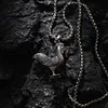 Retro Solid Three-Dimensional Rooster Pendant Titanium Steel Men's Necklace Trendy Personality Hip-Hop Street Sweater Chain Jewelry Pendant