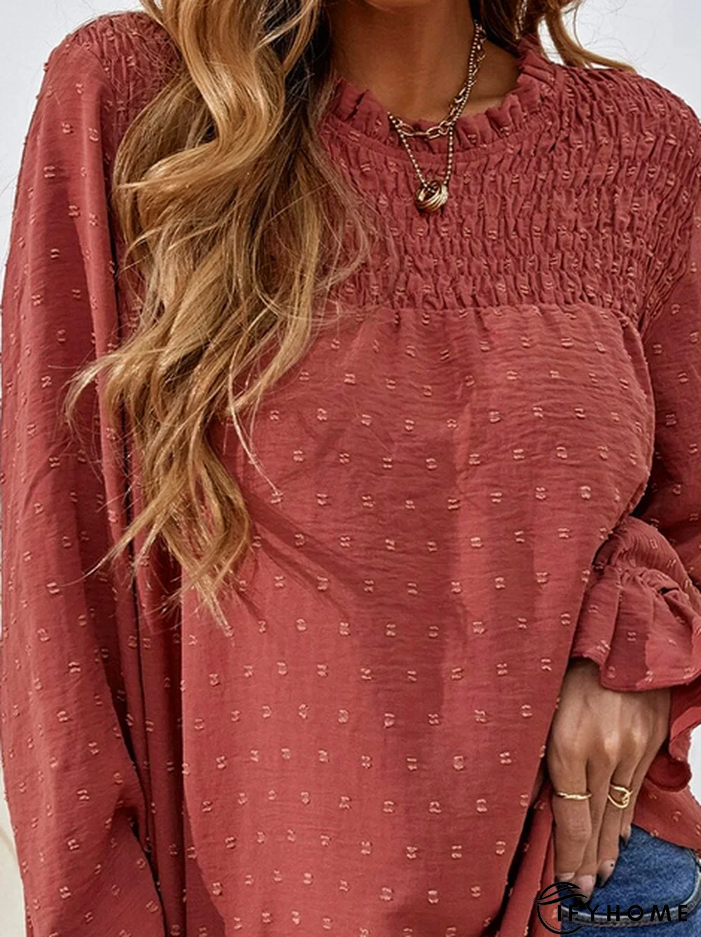 Loose Casual Plain Crew Neck Top | IFYHOME