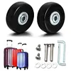 1 Pair Rubber Casters Mute Trolley Case Wheels Deluxe Repair Tool (54*18mm)