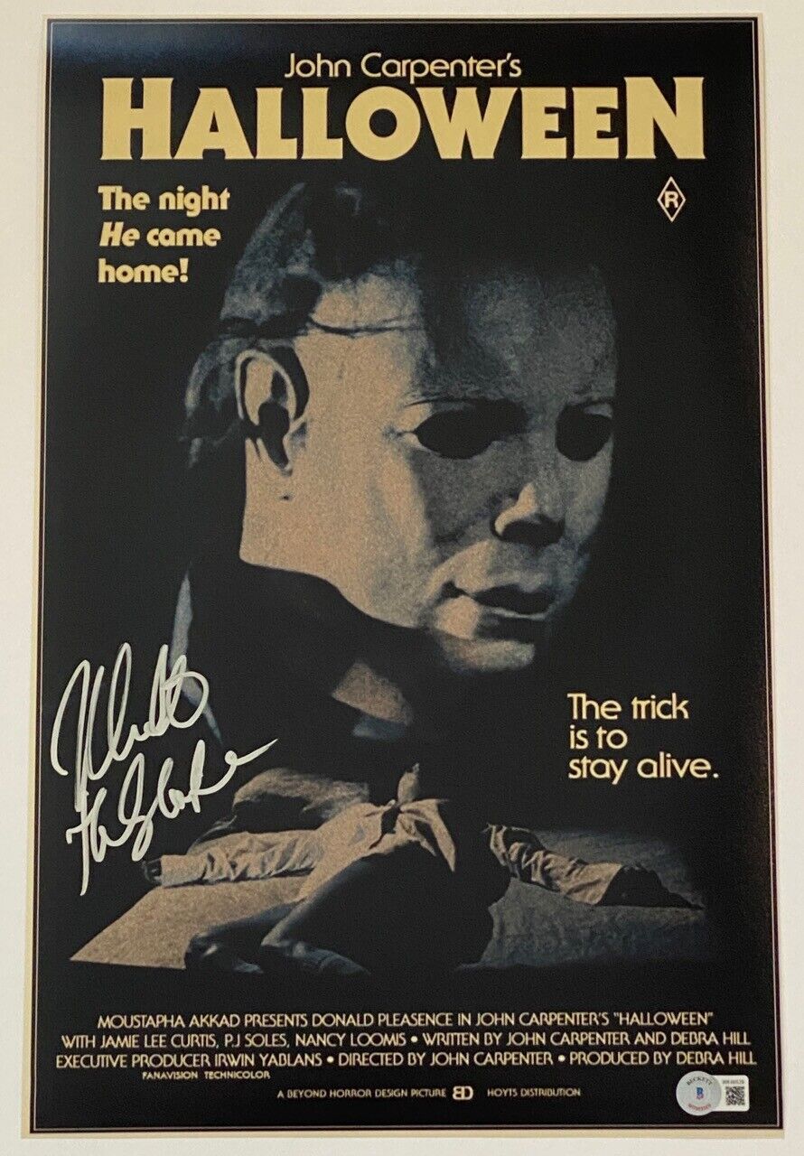Nick Castle Signed Halloween 11x17 Movie Poster Photo Poster painting Michael Myers Beckett COA