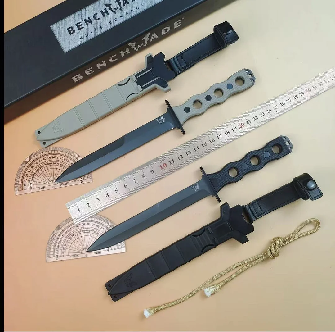 Economical Version Of Bm Butterfly 185 One-Piece Steel High Hardness Straight Knife Outdoor Portable Knife Survival Camping Utility Tool