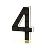 LED Illuminated Modern Address Sign Waterproof Personalized Solar Powered Address Number Dusk To Dawn Adhesive Or Screw Mount for Outside House Light Up Courtyard Hotel Bar