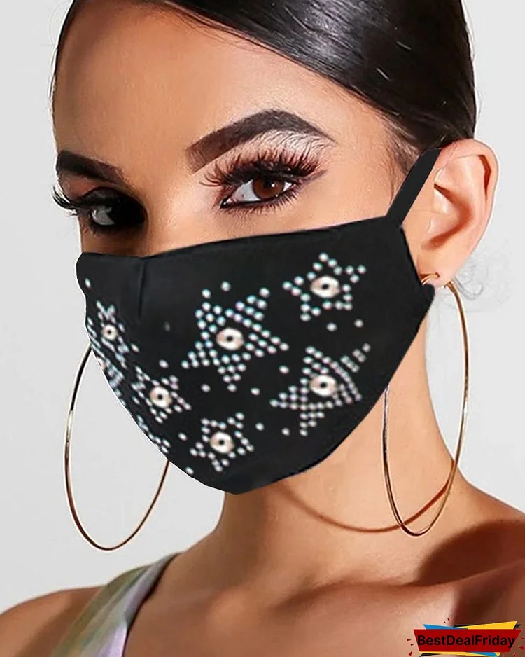 Studded Ear Loop Breathable Mouth Mask Reusable P2205697431