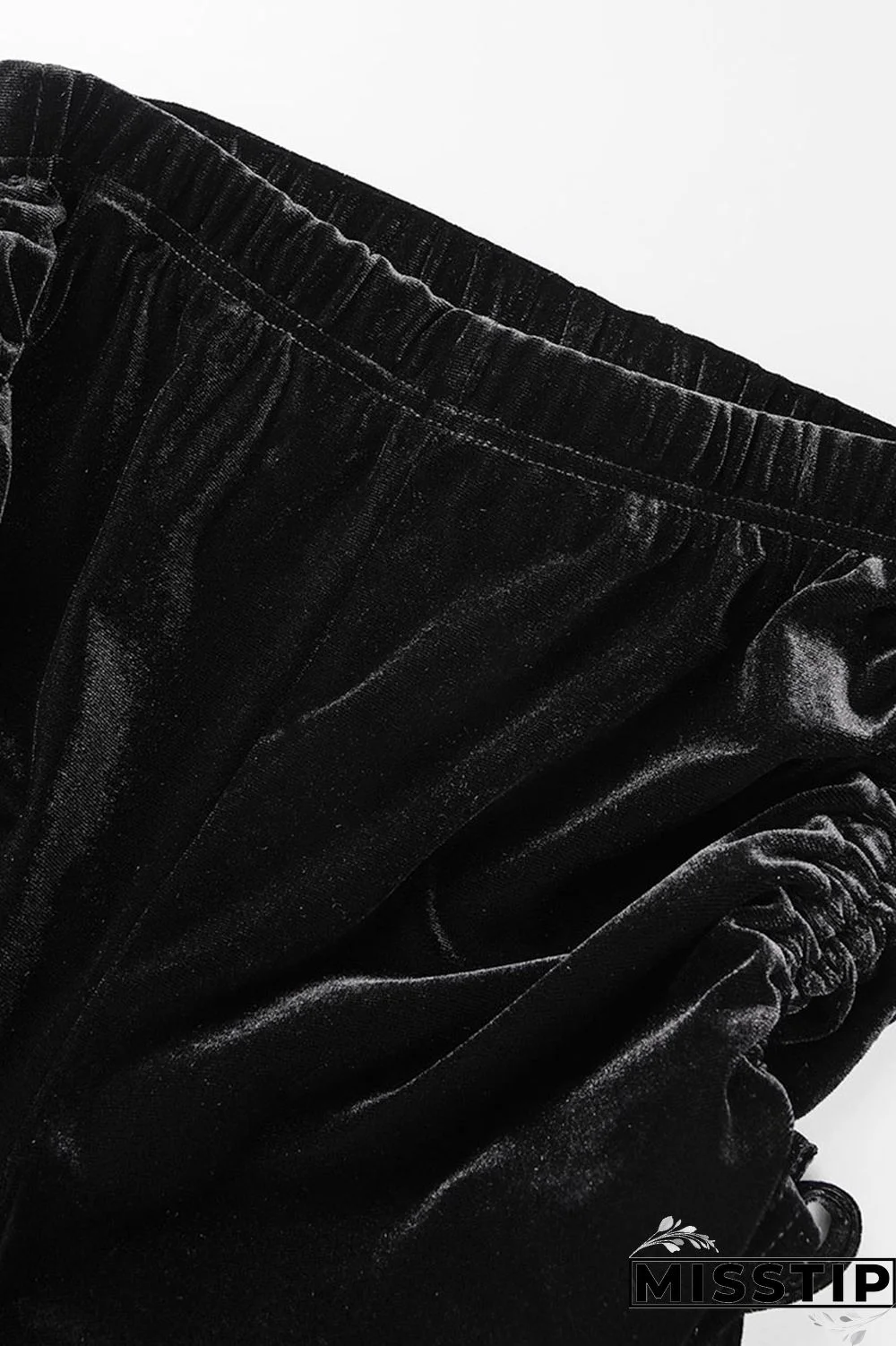 Blue Street Patchwork Solid Draped asymmetrical crop top Straight Long Sleeve Two Pieces