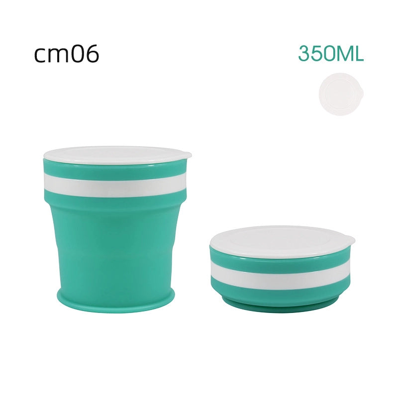 Silicone Folding Water Cup Custom Telescopic Coffee Cup Travel Camping Portable Gargle Cup Handy Cup Factory