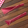 2 PCS 3-in-1 Measuring Spoons 6 Different Sizes Polygons Flat Fold Spoon(Red)