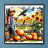 Diamond Painting-DIY Full Round Drill Autumn Sunflower(40*40 CM)