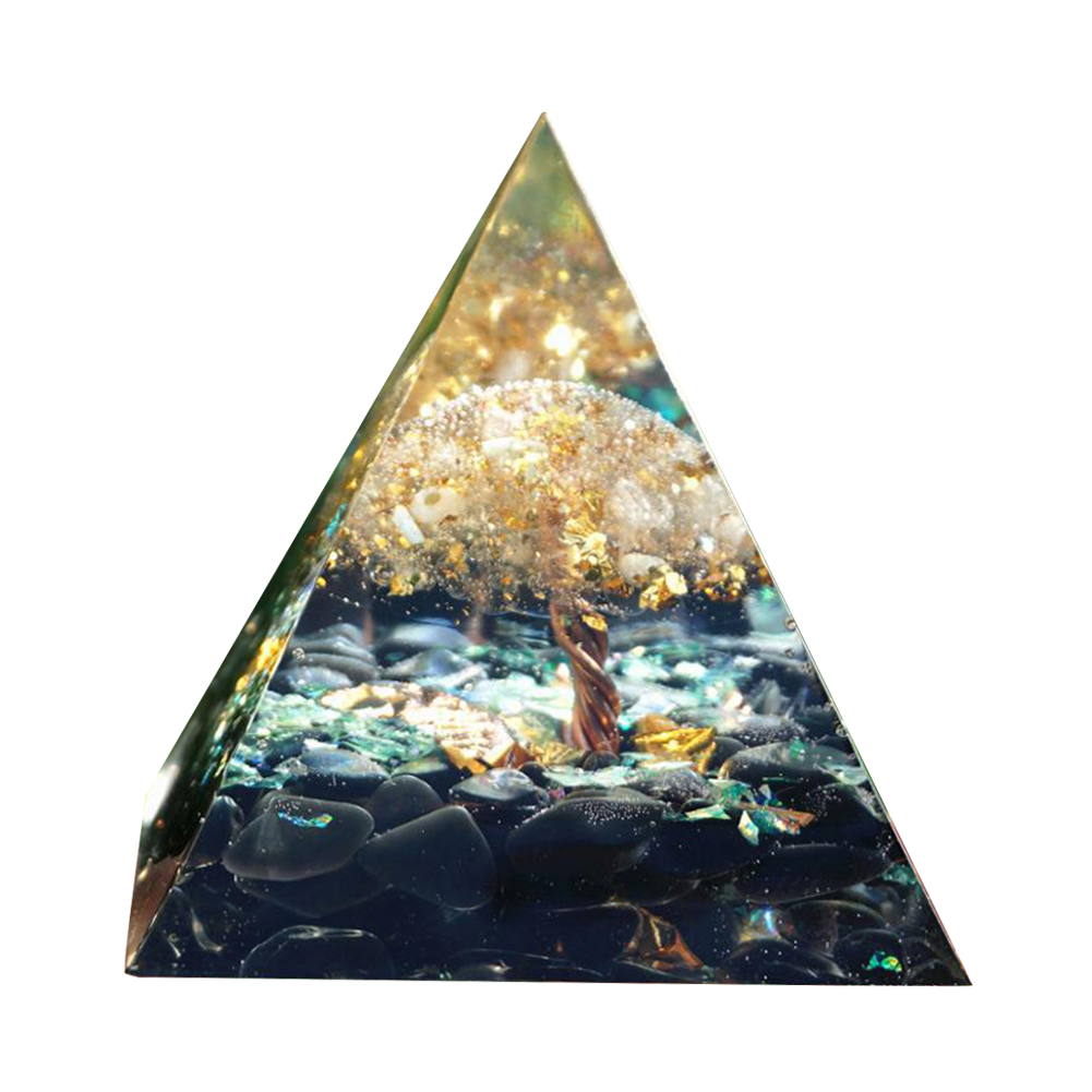 

5cm Natural Orgonite Pyramid Chakra, 501 Original