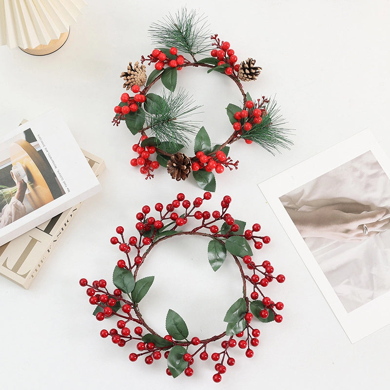 Artificial Red Fruit Garland Christmas Decoration Supplies Pine Grass Garland Shooting Landscape New Year Decoration Christmas Garland