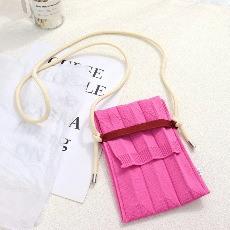 Women’s Small Polyester Solid Color Streetwear Square Flip Cover Shoulder Bag