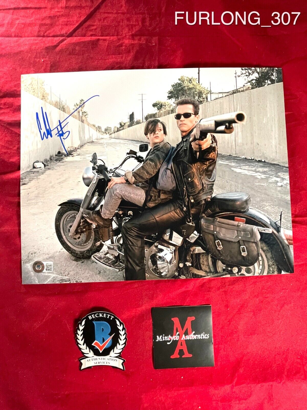 EDWARD FURLONG AUTOGRAPHED SIGNED 11x14 Photo Poster painting! TERMINATOR 2 JOHN CONNOR! BECKETT