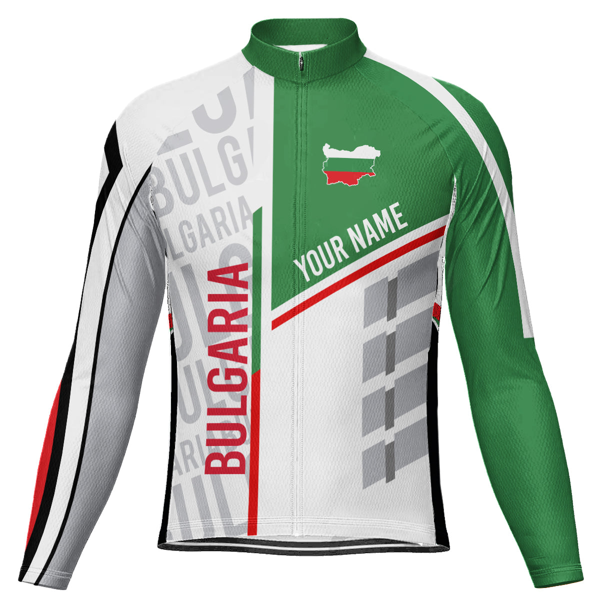 Customized Bulgaria Long Sleeve Cycling Jersey for Men | captainssportss.com