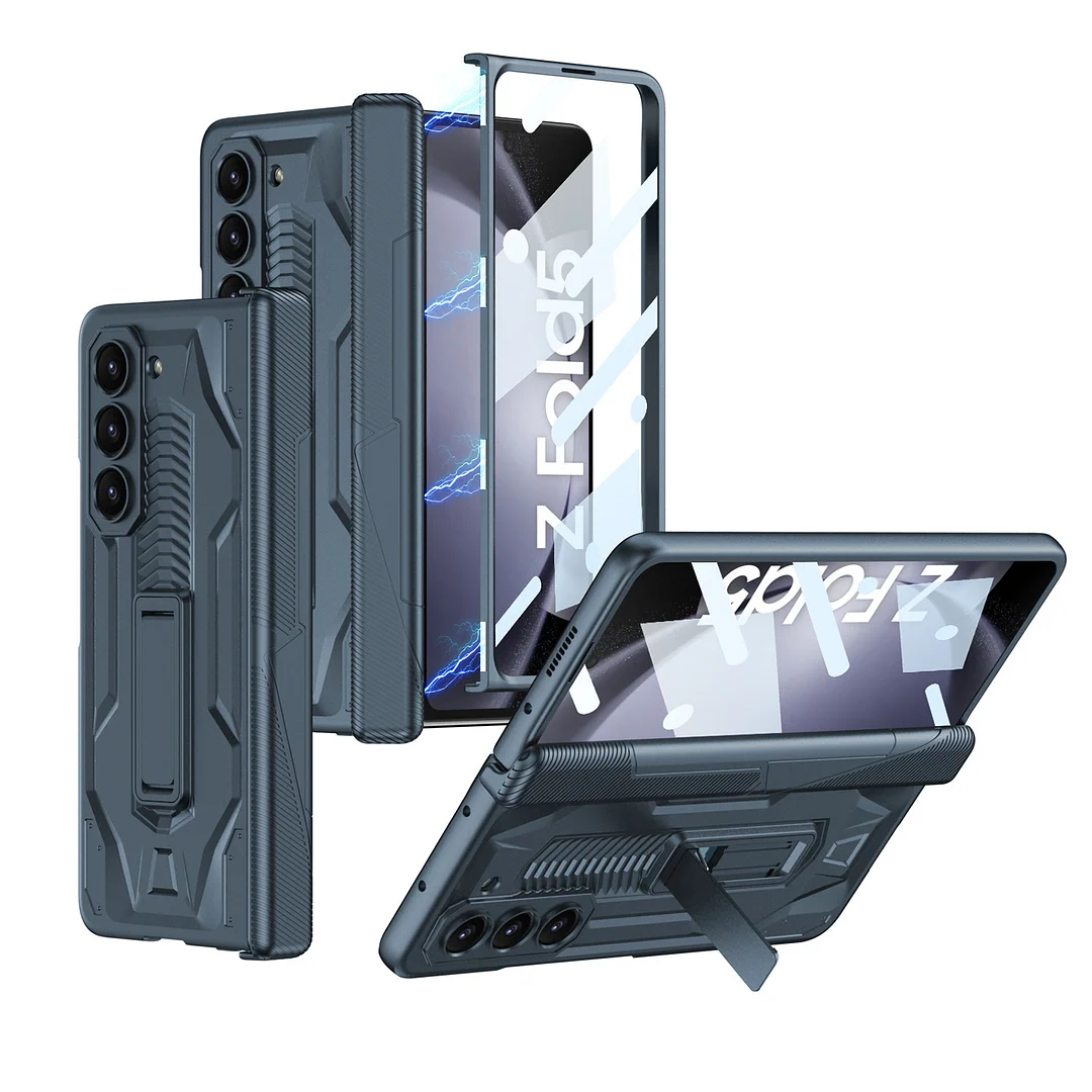 Suitable for Samsung ZFold5/4/3 mobile phone case folding screen magnetic hinge bracket armor shell film all-inclusive protective cover