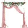 6/10FT Soft Chiffon Wedding Event Arch Curtains Table Runners