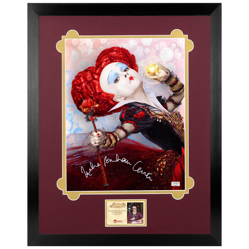 Helena Bonham Carter Autographed Alice Wonderland Red Queen 11x14 Framed Photo Poster painting