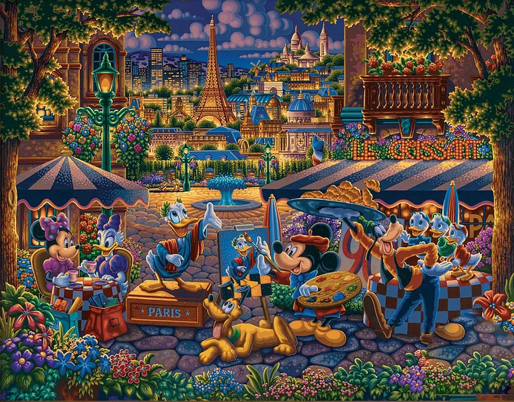 Cartoon Disney Princess Mickey 11CT Stamped Cross Stitch 60*45CM