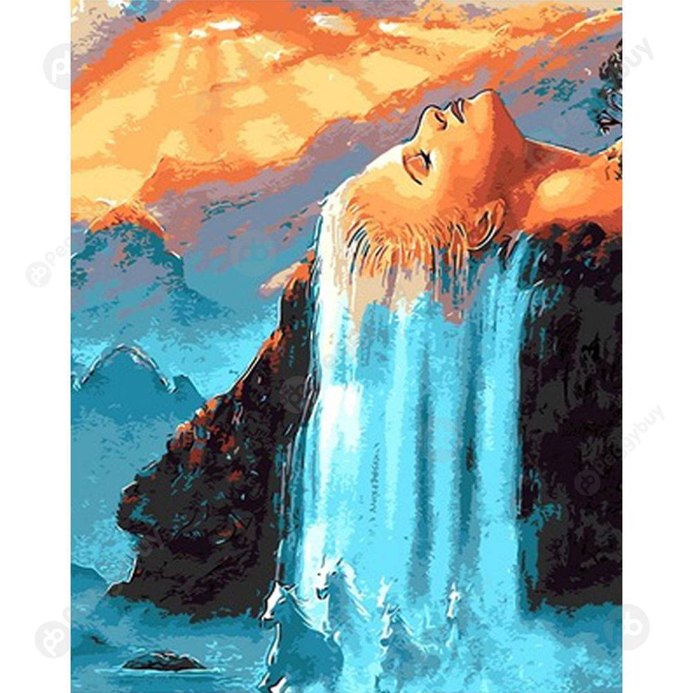 

40*50CM Paint By Numbers-Girl Falls, 501 Original