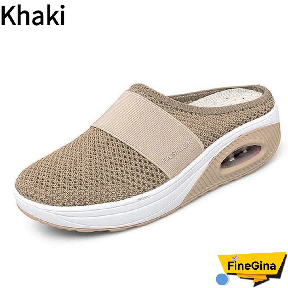 NEW Women's Casual Wedge Sandals Non-slip Nurse Clogs Fashion Platform Slippers Breathable Hole Shoes Increase Cushion Mesh Outdoor Walking Shake Shoes 8 Colors