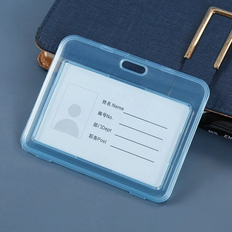 Transparent PVC Card Cover Sleeve Business Bus Bank Credit Card Badge Bag Student Kid Women Waterproof Clear ID Card Holder Case